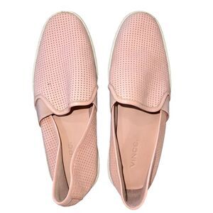 Vince Blair Slip On Sneaker Dusty Pink Perforated Leather US 7 Soft Girl Style